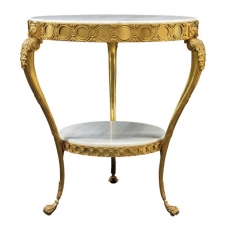 Столы Bronze d'Art Круглый столик с орнаментом из листьев, Feuillage